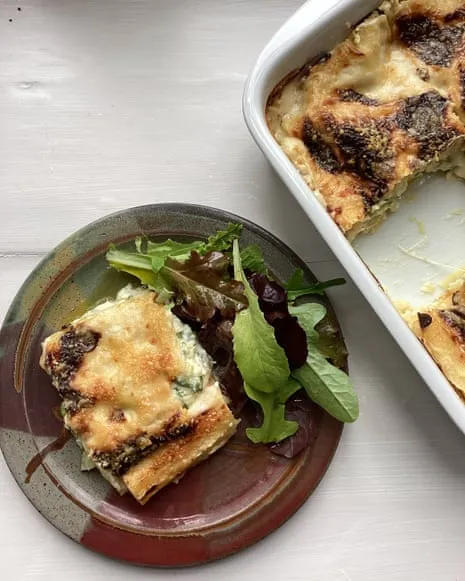 Rachel Roddy's Recipe for Lasagna with Zucchini and A Trio of Cheeses